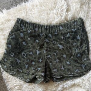 Aerie Green and Gray Patterned Women Shorts